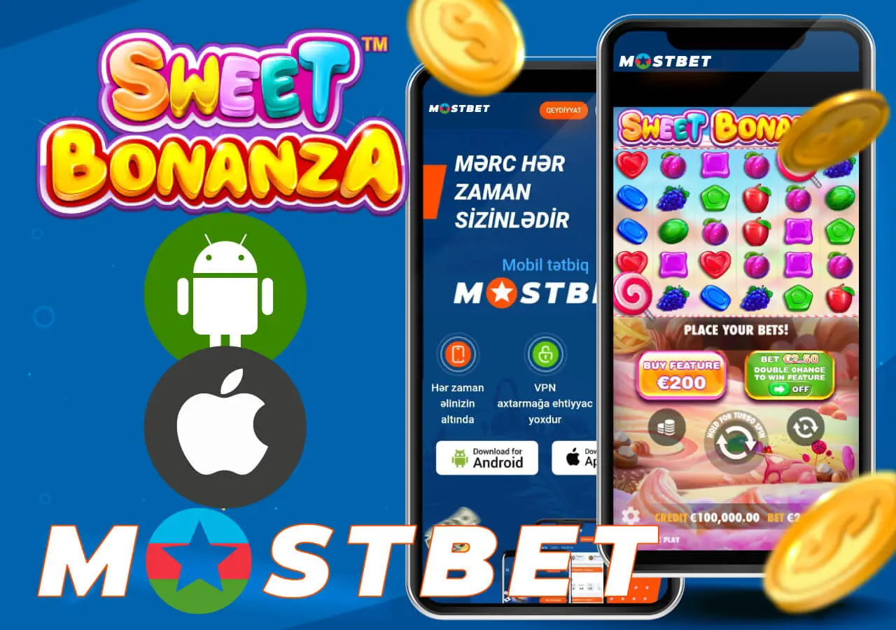 Mostbet-də Sweet Bonanza oyununun mobil tətbiqi